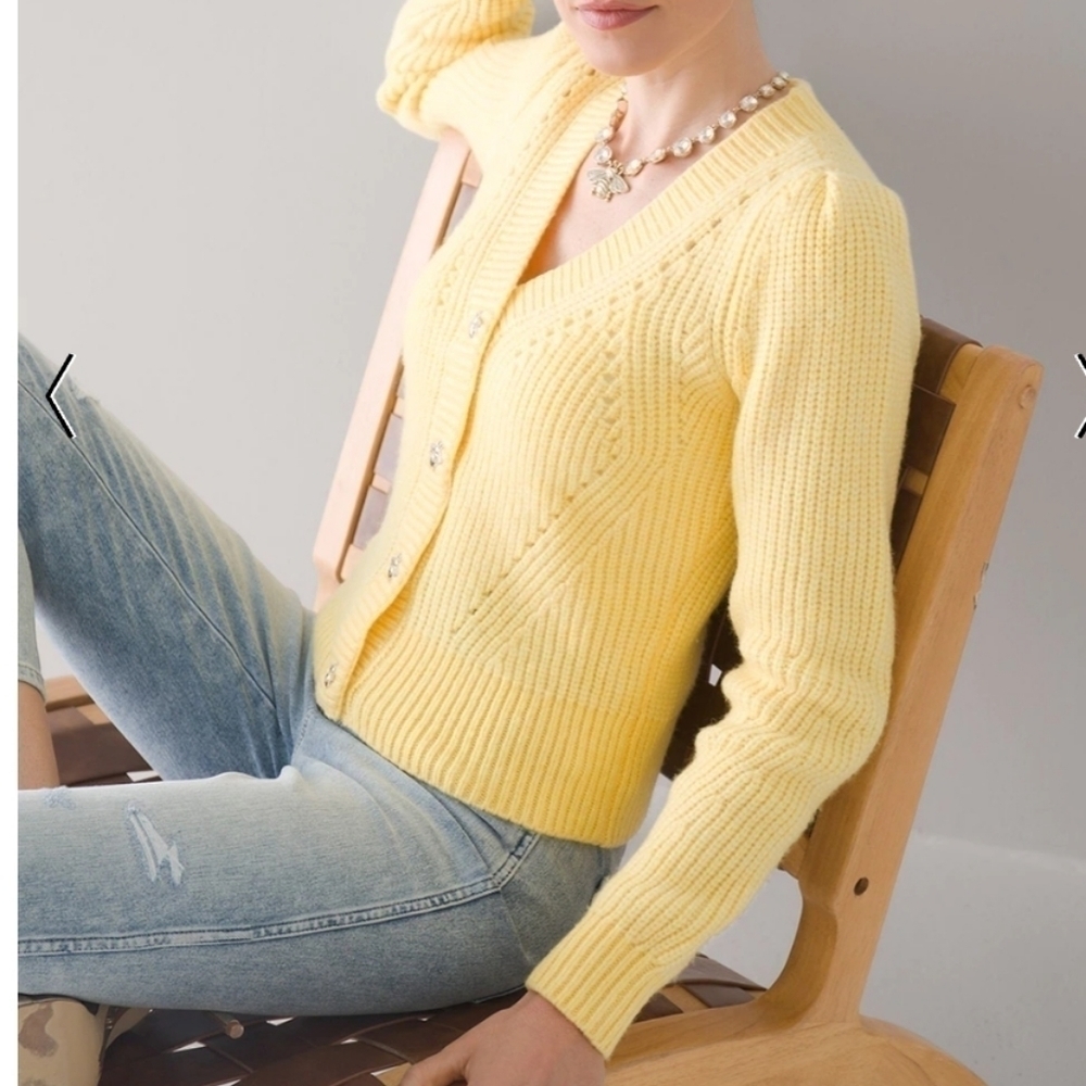 White House Black Market Honey Bee Cardigan Sweater